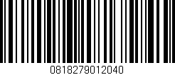 Código de barras (EAN, GTIN, SKU, ISBN): '0818279012040'