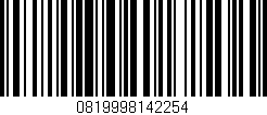 Código de barras (EAN, GTIN, SKU, ISBN): '0819998142254'