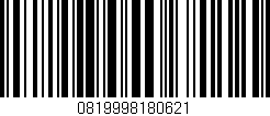 Código de barras (EAN, GTIN, SKU, ISBN): '0819998180621'