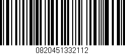 Código de barras (EAN, GTIN, SKU, ISBN): '0820451332112'