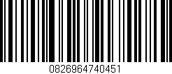 Código de barras (EAN, GTIN, SKU, ISBN): '0826964740451'