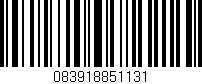 Código de barras (EAN, GTIN, SKU, ISBN): '083918851131'