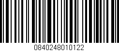 Código de barras (EAN, GTIN, SKU, ISBN): '0840248010122'