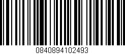 Código de barras (EAN, GTIN, SKU, ISBN): '0840894102493'