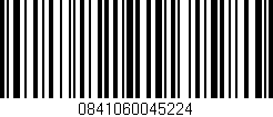 Código de barras (EAN, GTIN, SKU, ISBN): '0841060045224'