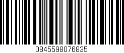 Código de barras (EAN, GTIN, SKU, ISBN): '0845598076835'