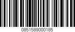 Código de barras (EAN, GTIN, SKU, ISBN): '0851589000185'