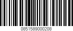 Código de barras (EAN, GTIN, SKU, ISBN): '0851589000208'