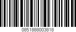 Código de barras (EAN, GTIN, SKU, ISBN): '0851888003818'