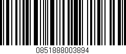 Código de barras (EAN, GTIN, SKU, ISBN): '0851888003894'