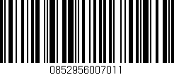 Código de barras (EAN, GTIN, SKU, ISBN): '0852956007011'