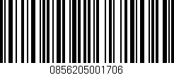 Código de barras (EAN, GTIN, SKU, ISBN): '0856205001706'