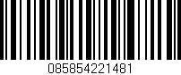 Código de barras (EAN, GTIN, SKU, ISBN): '085854221481'