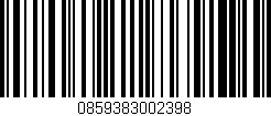 Código de barras (EAN, GTIN, SKU, ISBN): '0859383002398'