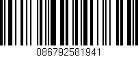 Código de barras (EAN, GTIN, SKU, ISBN): '086792581941'
