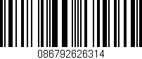 Código de barras (EAN, GTIN, SKU, ISBN): '086792626314'