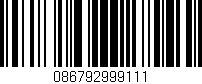 Código de barras (EAN, GTIN, SKU, ISBN): '086792999111'