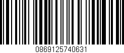 Código de barras (EAN, GTIN, SKU, ISBN): '0869125740631'
