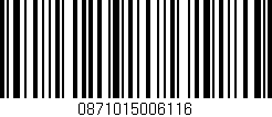 Código de barras (EAN, GTIN, SKU, ISBN): '0871015006116'
