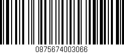 Código de barras (EAN, GTIN, SKU, ISBN): '0875674003066'