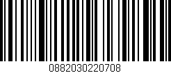 Código de barras (EAN, GTIN, SKU, ISBN): '0882030220708'