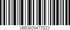 Código de barras (EAN, GTIN, SKU, ISBN): '0883929472833'