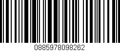 Código de barras (EAN, GTIN, SKU, ISBN): '0885978098262'