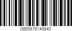 Código de barras (EAN, GTIN, SKU, ISBN): '0885978149940'