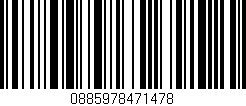 Código de barras (EAN, GTIN, SKU, ISBN): '0885978471478'