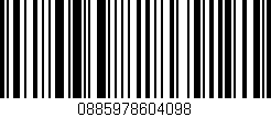 Código de barras (EAN, GTIN, SKU, ISBN): '0885978604098'