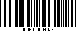 Código de barras (EAN, GTIN, SKU, ISBN): '0885978884926'