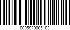 Código de barras (EAN, GTIN, SKU, ISBN): '0885978885183'