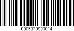 Código de barras (EAN, GTIN, SKU, ISBN): '0885978930814'