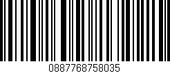 Código de barras (EAN, GTIN, SKU, ISBN): '0887768758035'