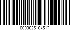 Código de barras (EAN, GTIN, SKU, ISBN): '0889025104517'