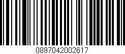 Código de barras (EAN, GTIN, SKU, ISBN): '0897042002617'