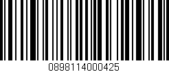 Código de barras (EAN, GTIN, SKU, ISBN): '0898114000425'
