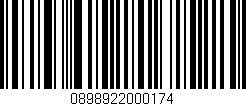 Código de barras (EAN, GTIN, SKU, ISBN): '0898922000174'