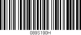 Código de barras (EAN, GTIN, SKU, ISBN): '089S190H'