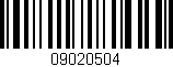 Código de barras (EAN, GTIN, SKU, ISBN): '09020504'
