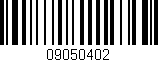 Código de barras (EAN, GTIN, SKU, ISBN): '09050402'