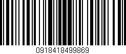 Código de barras (EAN, GTIN, SKU, ISBN): '0918418499869'