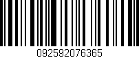Código de barras (EAN, GTIN, SKU, ISBN): '092592076365'
