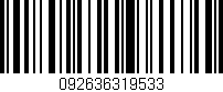 Código de barras (EAN, GTIN, SKU, ISBN): '092636319533'