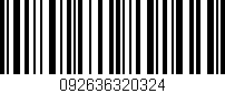 Código de barras (EAN, GTIN, SKU, ISBN): '092636320324'