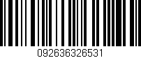 Código de barras (EAN, GTIN, SKU, ISBN): '092636326531'