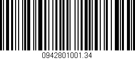 Código de barras (EAN, GTIN, SKU, ISBN): '0942801001.34'