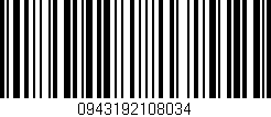 Código de barras (EAN, GTIN, SKU, ISBN): '0943192108034'
