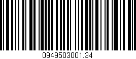 Código de barras (EAN, GTIN, SKU, ISBN): '0949503001.34'