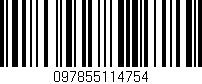 Código de barras (EAN, GTIN, SKU, ISBN): '097855114754'